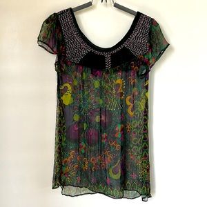 Vintage Custo Sheer Top